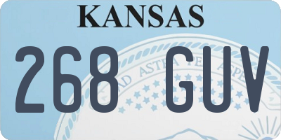 KS license plate 268GUV