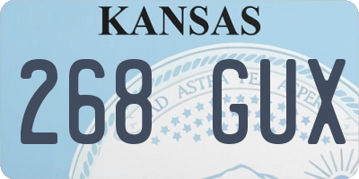 KS license plate 268GUX
