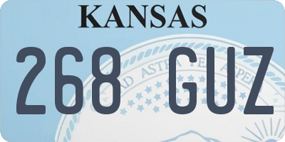 KS license plate 268GUZ