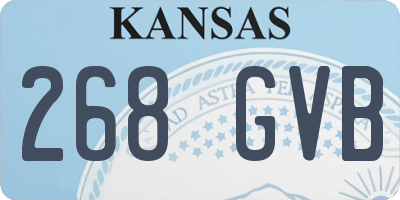 KS license plate 268GVB