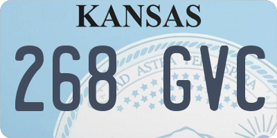 KS license plate 268GVC
