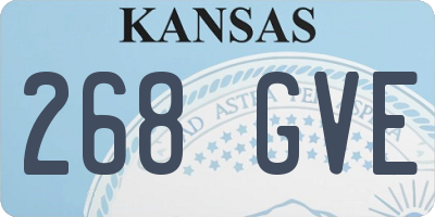 KS license plate 268GVE