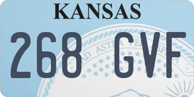 KS license plate 268GVF