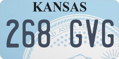 KS license plate 268GVG