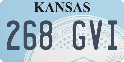 KS license plate 268GVI