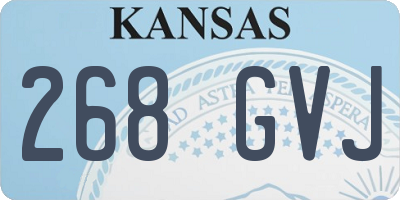 KS license plate 268GVJ