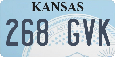 KS license plate 268GVK