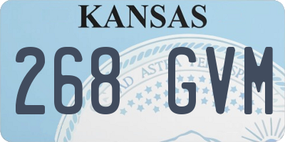 KS license plate 268GVM