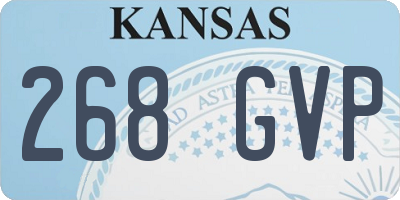 KS license plate 268GVP