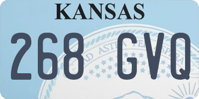 KS license plate 268GVQ