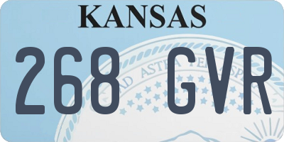 KS license plate 268GVR
