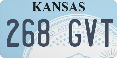 KS license plate 268GVT