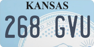 KS license plate 268GVU