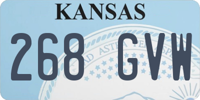 KS license plate 268GVW