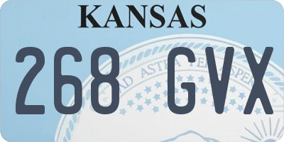 KS license plate 268GVX