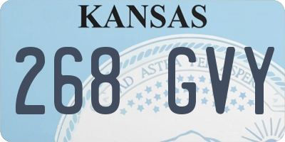 KS license plate 268GVY