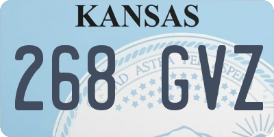 KS license plate 268GVZ
