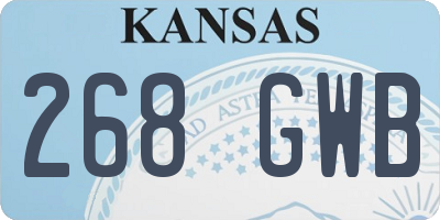 KS license plate 268GWB