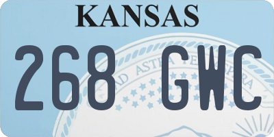 KS license plate 268GWC