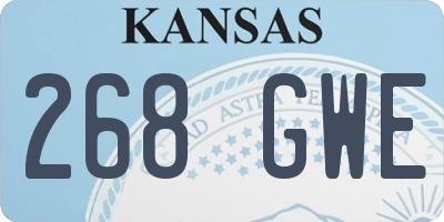 KS license plate 268GWE