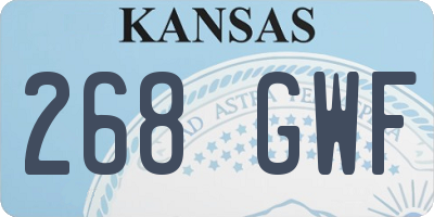 KS license plate 268GWF