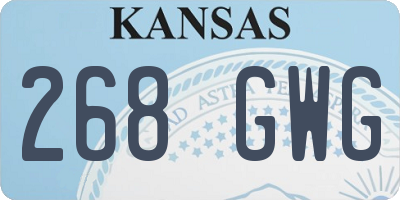 KS license plate 268GWG