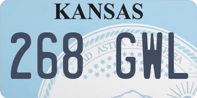 KS license plate 268GWL