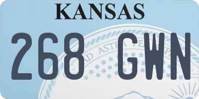 KS license plate 268GWN
