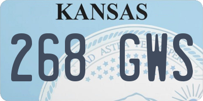 KS license plate 268GWS