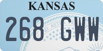 KS license plate 268GWW