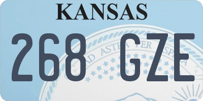 KS license plate 268GZE