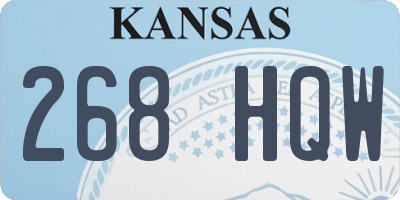 KS license plate 268HQW