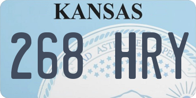 KS license plate 268HRY