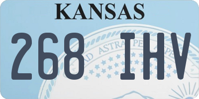 KS license plate 268IHV