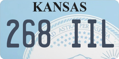 KS license plate 268IIL