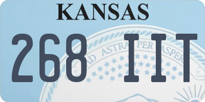 KS license plate 268IIT