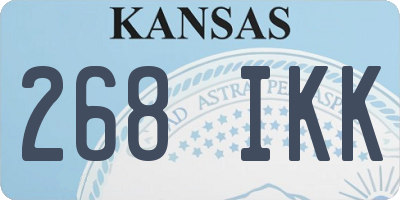 KS license plate 268IKK