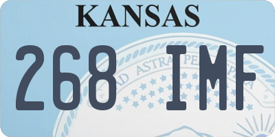 KS license plate 268IMF