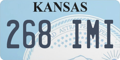 KS license plate 268IMI