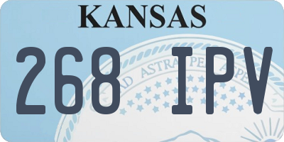 KS license plate 268IPV