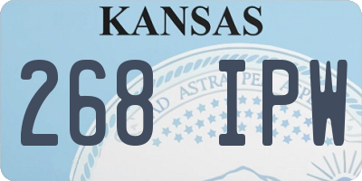 KS license plate 268IPW