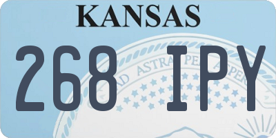 KS license plate 268IPY