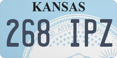 KS license plate 268IPZ