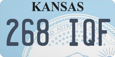 KS license plate 268IQF