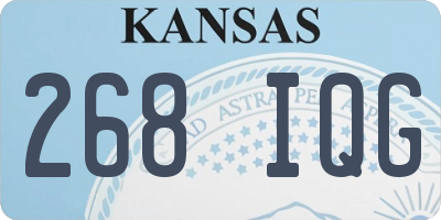 KS license plate 268IQG