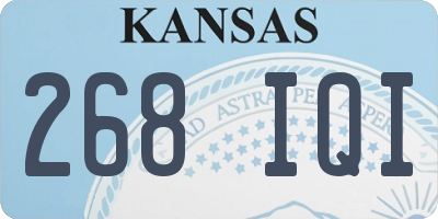KS license plate 268IQI