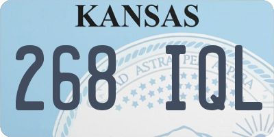 KS license plate 268IQL