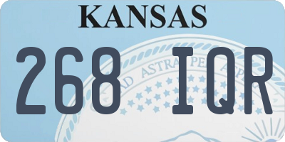 KS license plate 268IQR