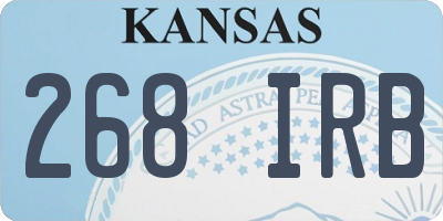 KS license plate 268IRB