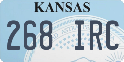 KS license plate 268IRC
